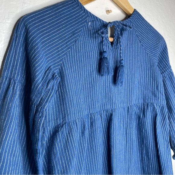 Mimi & Maggie Girls S 7/8 Floral Embroidered Dress Indigo Patchwork Collect - Picture 7 of 8